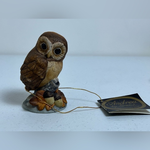 Vintage Andrea by Sadek Owl Figurine #6350 Made in Japan Signed Tags - Picture 4 of 11